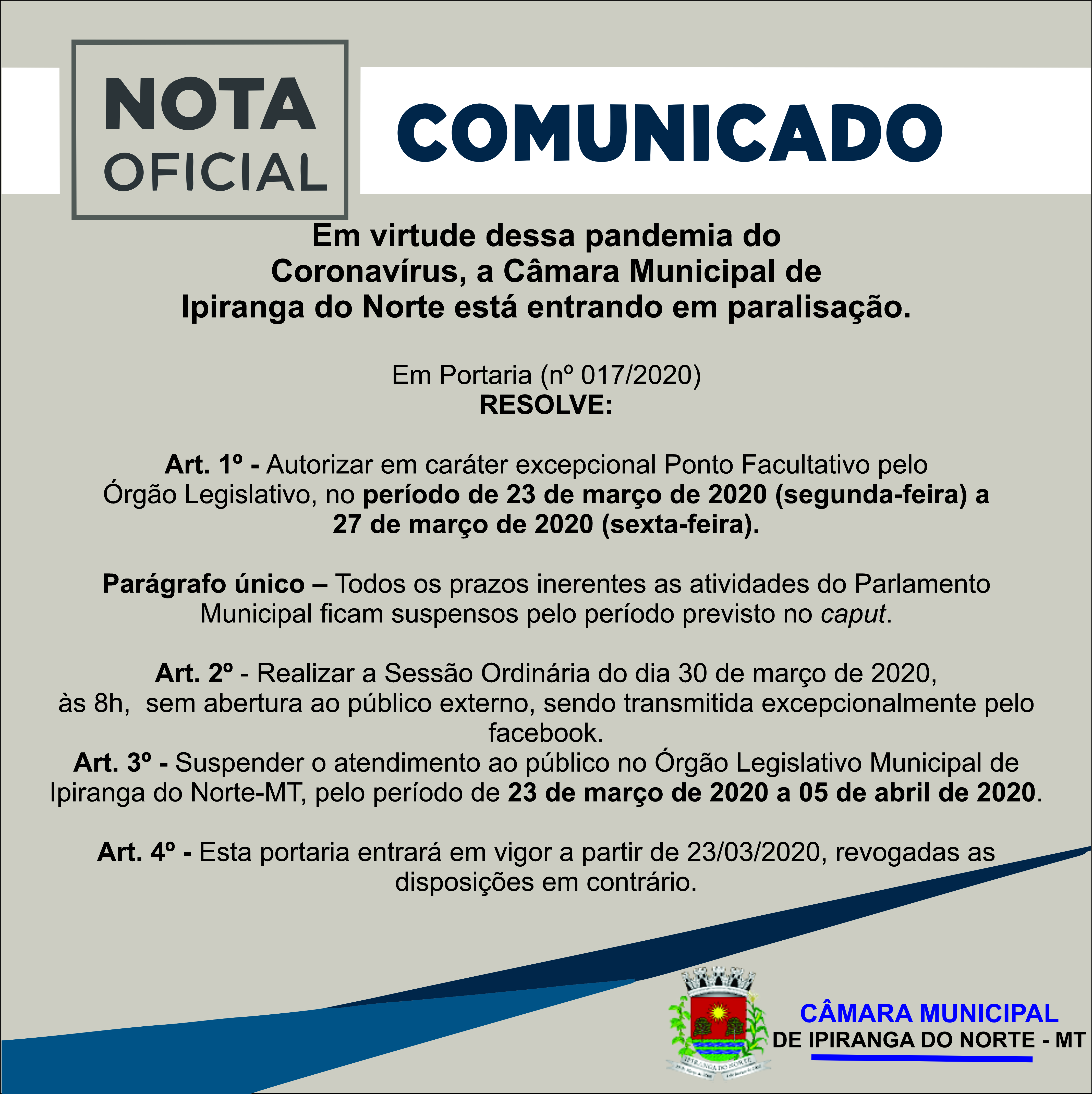 Portaria nº 017/2020