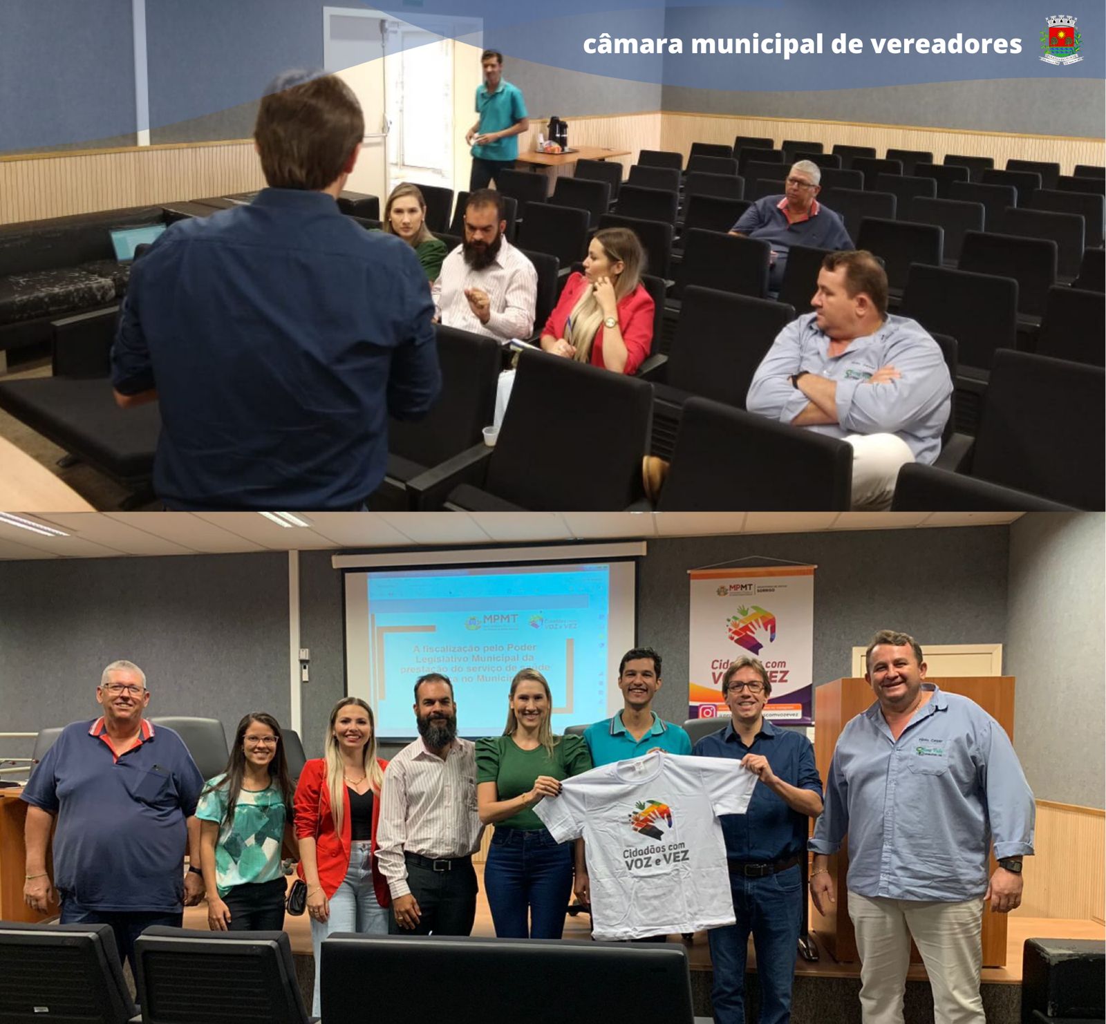 VEREADORES E SERVIDORES DA CÂMARA MUNICIPAL DE IPIRANGA DO NORTE PARTICIPAM DO PRIMEIRO ENCONTRO DOS DIÁLOGOS DO PROJETO CIDADÃOS COM VOZ E VEZ NO MINISTÉRIO PÚBLICO DE SORRISO